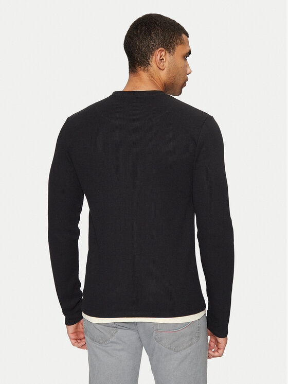 INDICODE INDICODE Hosszú ujjú Sigfinn 45-673 Fekete Regular Fit