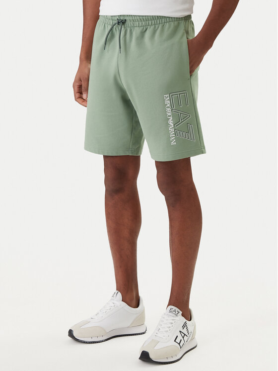 EA7 Emporio Armani Pantaloni scurți sport 7M001315 AF13512 Verde Regular Fit