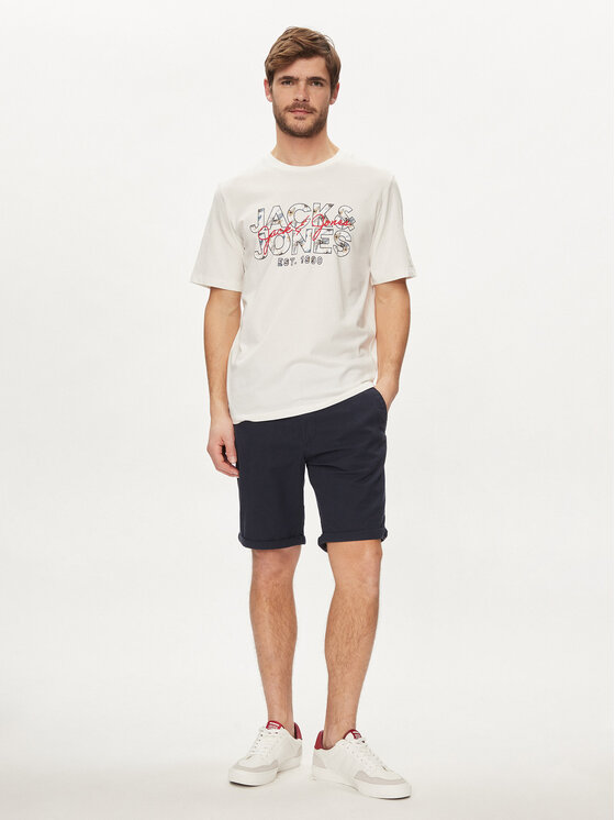 Jack&Jones Jack&Jones Kratke hlače iz tkanine Fury 12206889 Mornarsko modra Regular Fit