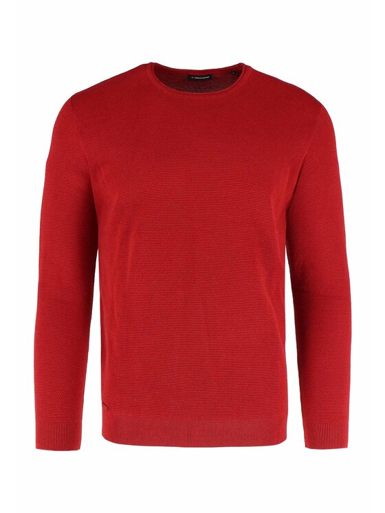 Volcano Volcano Sweter S-BRADY Czerwony Regular Fit