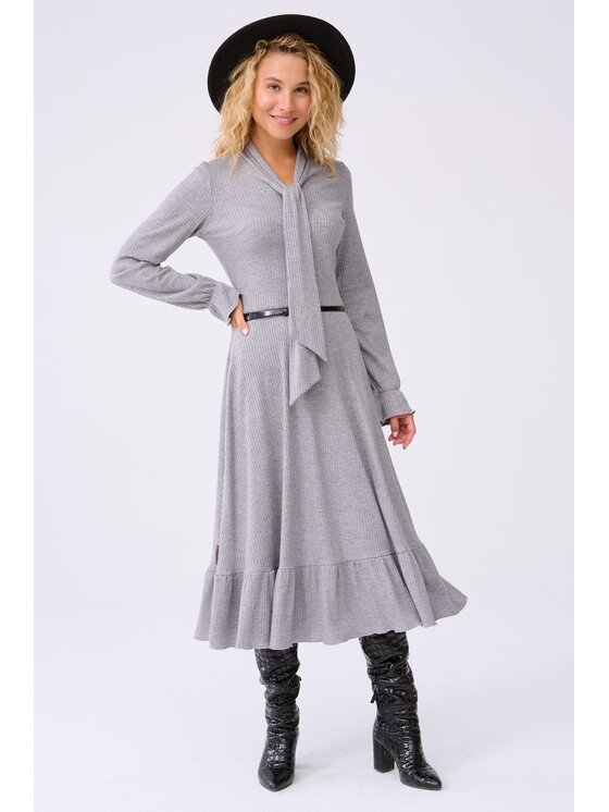 blue shadow blue shadow Sukienka codzienna Carrie BS Szary Standard Fit