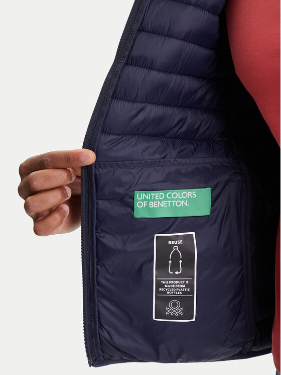 United Colors Of Benetton United Colors Of Benetton Kamizelka 2TWDUJ00P Granatowy Regular Fit