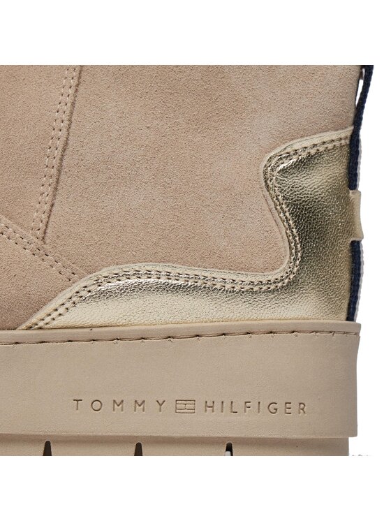 Tommy Hilfiger Tommy Hilfiger Μπότες Χιονιού Metallic Suede Snowboot FW0FW07850 Μπεζ