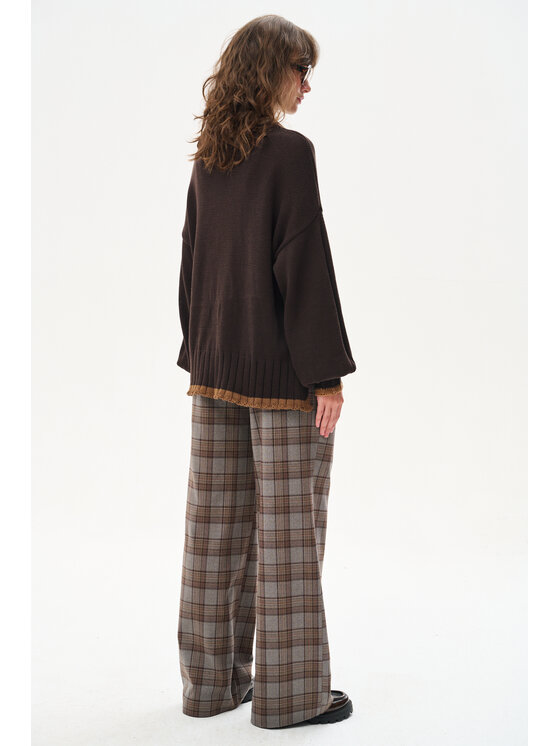 blue shadow blue shadow Sweter Koba Brązowy Regular Fit