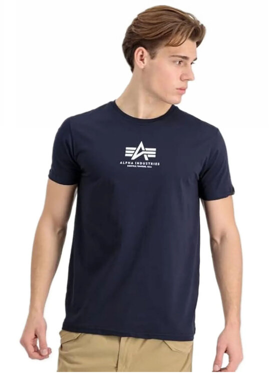 Alpha Industries Alpha Industries Tričko AI.118533-579-XL Tmavomodrá Basic Fit