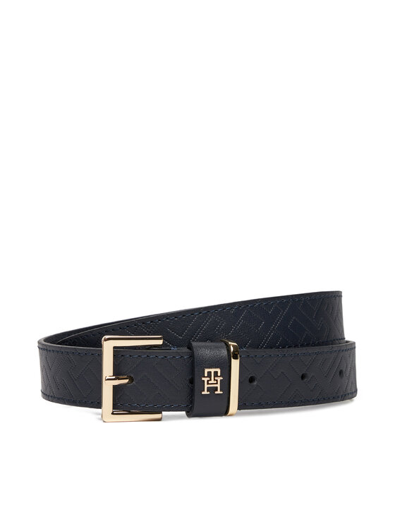 Curea de Damă Tommy Hilfiger Th Square 2.5 Mono Go AW0AW17974 Bleumarin