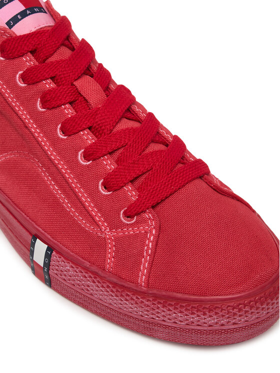Tommy Jeans Tommy Jeans Tenisky Archive Vulc. Y2K Washed Canvas EM0EM01720 Červená