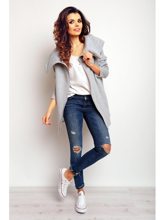 Infinite You Infinite You Felpa M088 Grigio Basic Fit