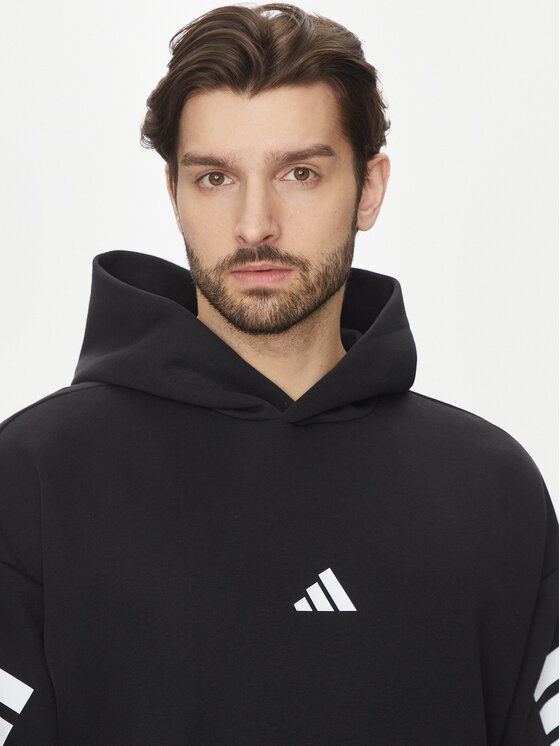 adidas adidas Pulóver Future Icons 3-Stripes JD4838 Fekete Regular Fit