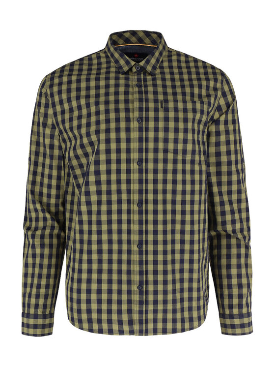 Volcano Volcano Koszula M09016-W24 Zielony Regular Fit