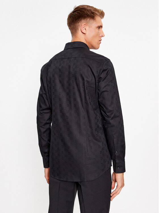 HUGO Hugo Marškiniai Kenno 50500965 Juoda Slim Fit