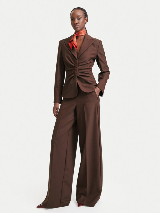Marella Marella Spodnie palazzo Ghinea 2623136052 Brązowy Wide Leg