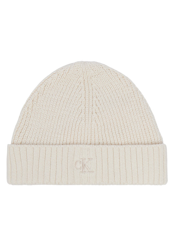 Calvin Klein Jeans Calvin Klein Jeans Zestaw szalik i czapka Knitted Scarf Beanie Giftbox LVCKFJP00N Kremowy