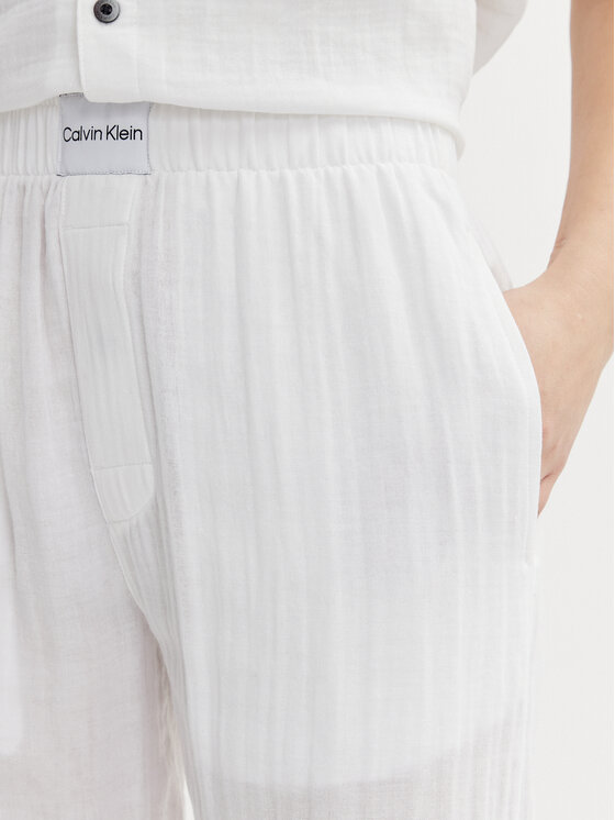 Calvin Klein Underwear Calvin Klein Underwear Pantaloni din material 000QS7140E Alb Relaxed Fit