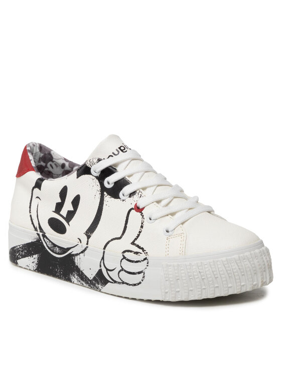 Desigual Desigual Сникърси Street Mickey 22SSKP24 Бял