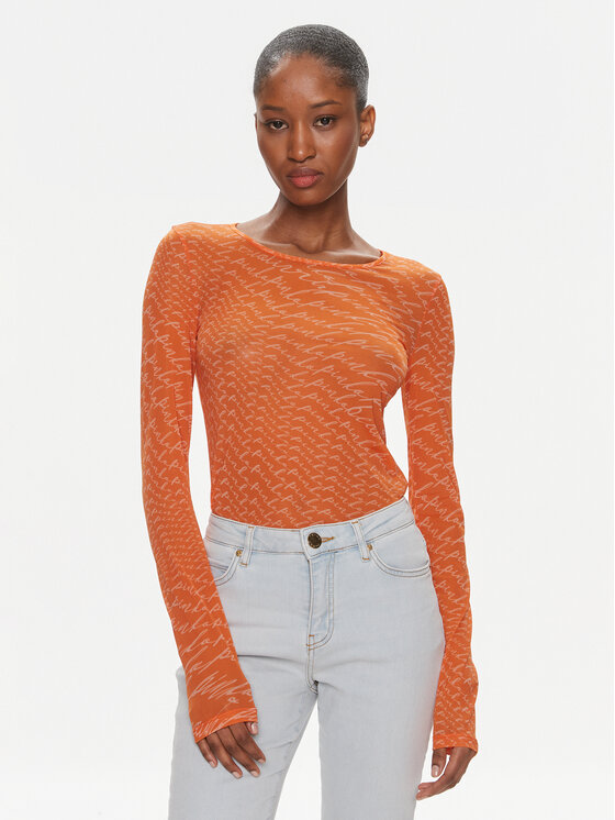 PINKO Pinko Bluza Berlino 100639 A1A0 Oranžna Regular Fit