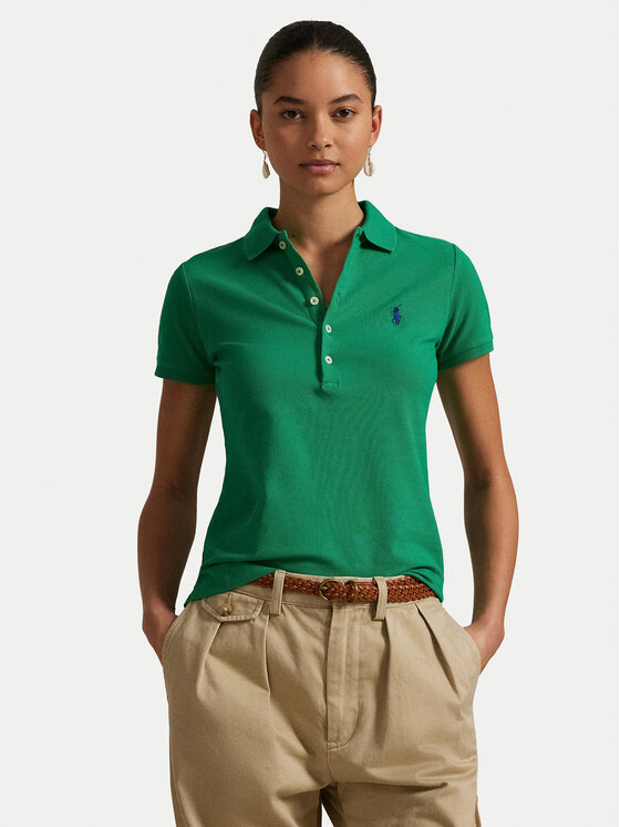 Polo Ralph Lauren Polo Ralph Lauren Polo marškinėliai 211870245026 Žalia Slim Fit