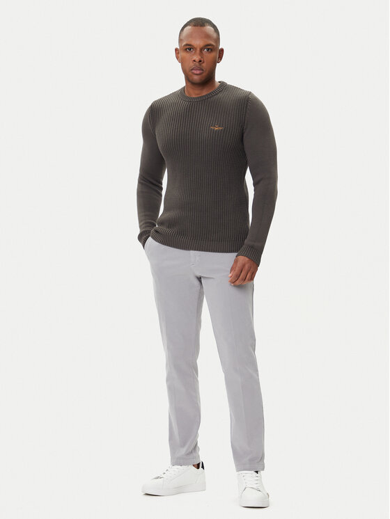 Aeronautica Militare Aeronautica Militare Džemper 252MA1571UL00409 Siva Slim Fit