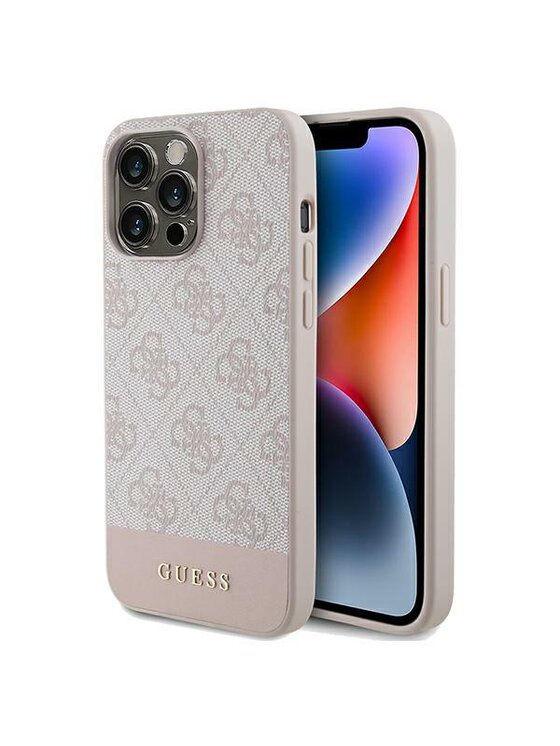 Etui na telefon Guess, Różowe, iPhone 15 Pro Max