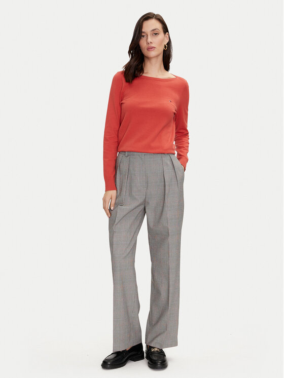 Tommy Hilfiger Tommy Hilfiger Spodnie materiałowe WW0WW42235 Szary Relaxed Fit