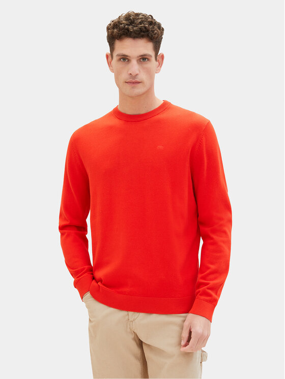 Tom Tailor Tom Tailor Megztinis 1039810 Raudona Regular Fit