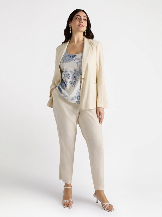 Fiorella Rubino Fiorella Rubino Top D238T000240N0S1 Biały Regular Fit