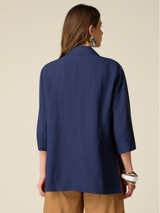 Oltre Oltre Giacca di transizione R008J100325N034 Blu Baggy Fit