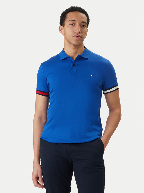 Tommy Hilfiger Tommy Hilfiger Tricou polo MW0MW42743 Albastru Slim Fit