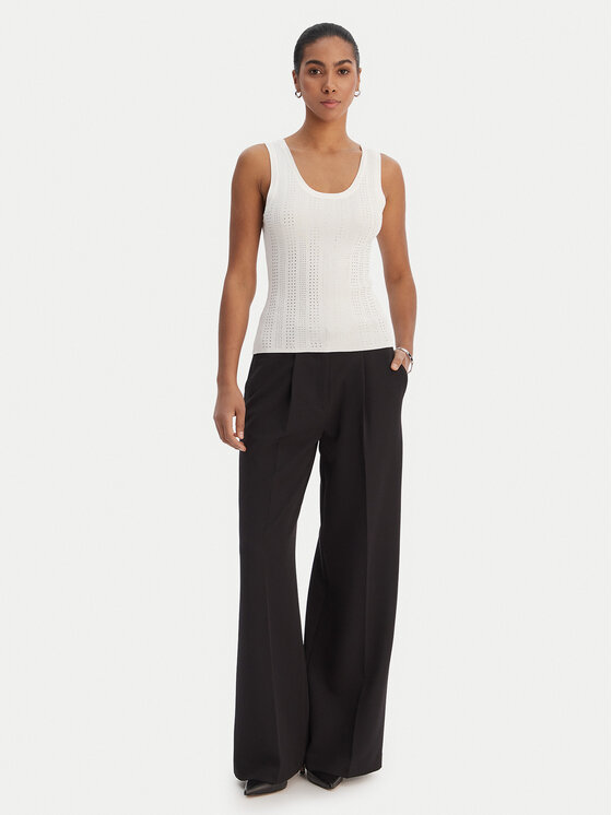 Fracomina Fracomina Τοπ FR26ST4005K524R9 Εκρού Slim Fit