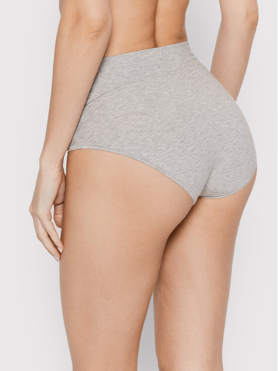 SPANX SPANX Klasické nohavičky s vysokým pásom Cotton Control 40050R Sivá