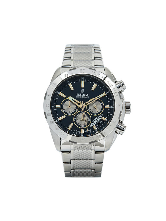 Festina Festina Zegarek Timeless Chronograph 20668/5 Srebrny