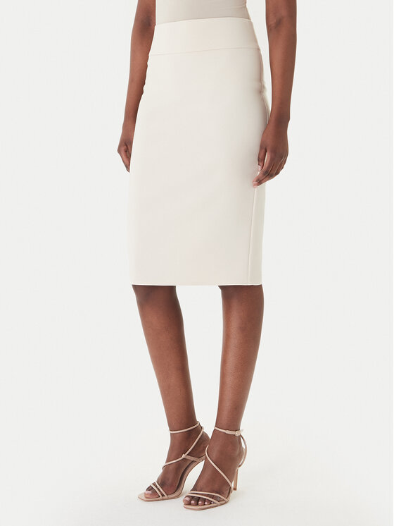 Rinascimento Spódnica ołówkowa CFC0128651003 Beżowy Slim Fit