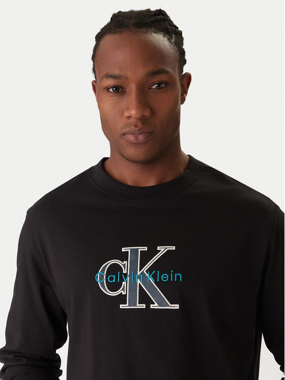 Calvin Klein Jeans Calvin Klein Jeans Majica dugih rukava LV04RE257G Crna Regular Fit