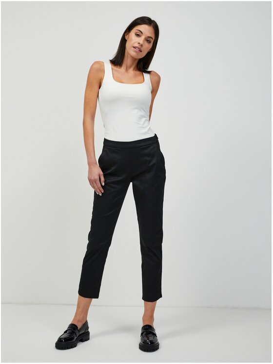 Orsay Orsay Spodnie damskie 356233-660000__36 Czarny Straight Fit