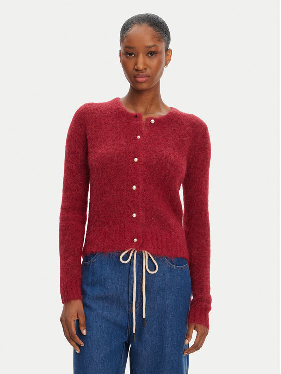 Munthe Munthe Pletena jopica Povilla 252160025272 Bordo rdeča Regular Fit