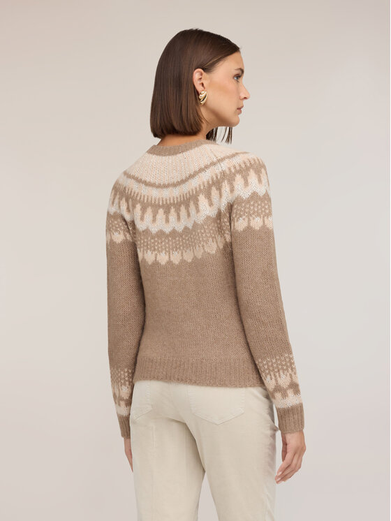 Motivi Motivi Sweter M526W004242N0R2 Kremowy Regular Fit