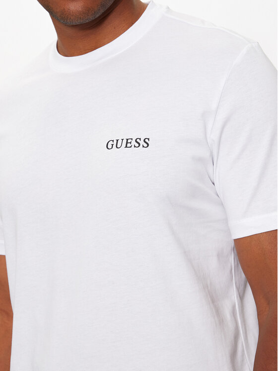 Guess Guess T-Shirt U4BM03 KCAM1 Biały Regular Fit