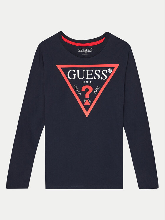 Guess Blūze L84I29 K8HM0 Tumši zils Regular Fit