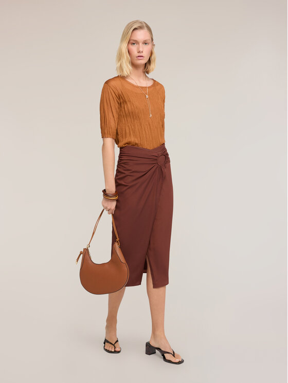 Motivi Motivi Gonna midi 1039Q001208N022 Marrone Regular Fit