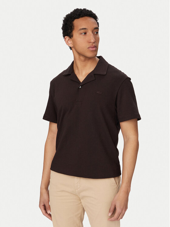Lacoste Tricou polo DH1969 Maro închis Classic Fit