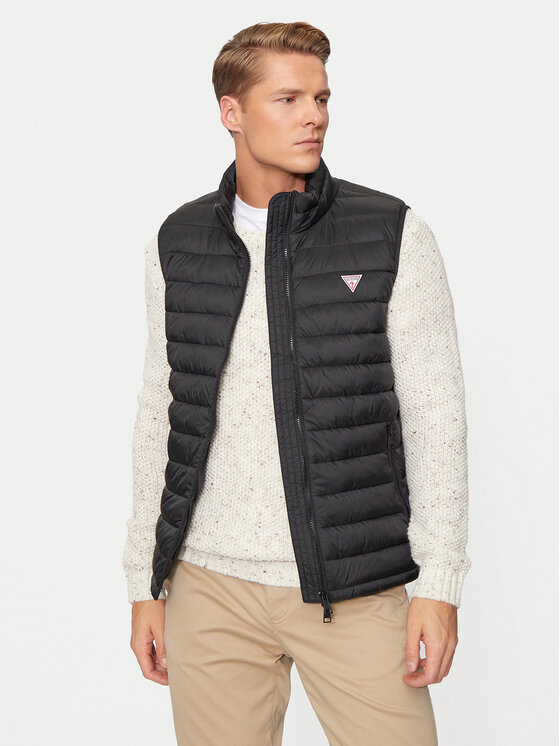 Guess Męska Kamizelka, rozmiar L, Czarna, M4YN11 WG922