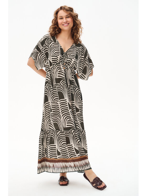 blue shadow blue shadow Sukienka codzienna Renate Zielony Regular Fit
