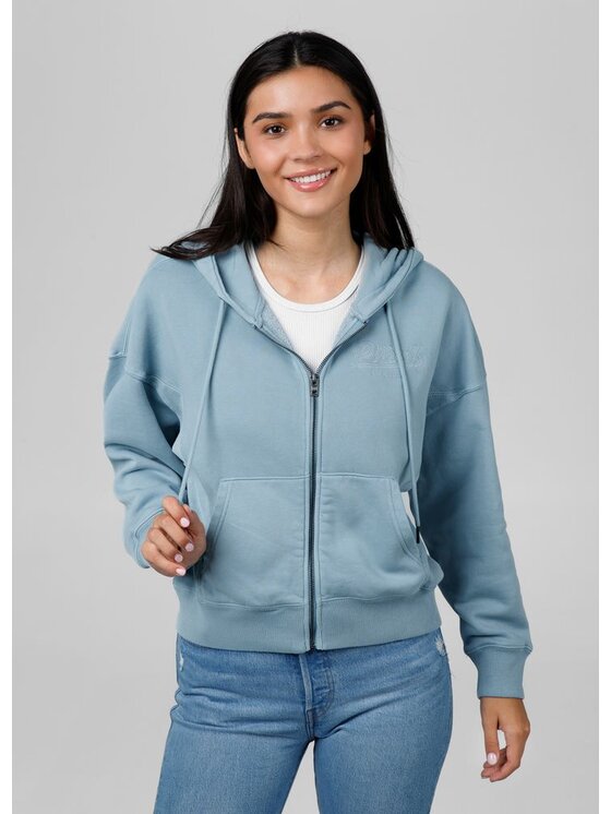 Bluza PITBULL, Rozmiar XS/S, Niebieski, Bluza rozpinana z kapturem damska Washed Manzanita II M/L
