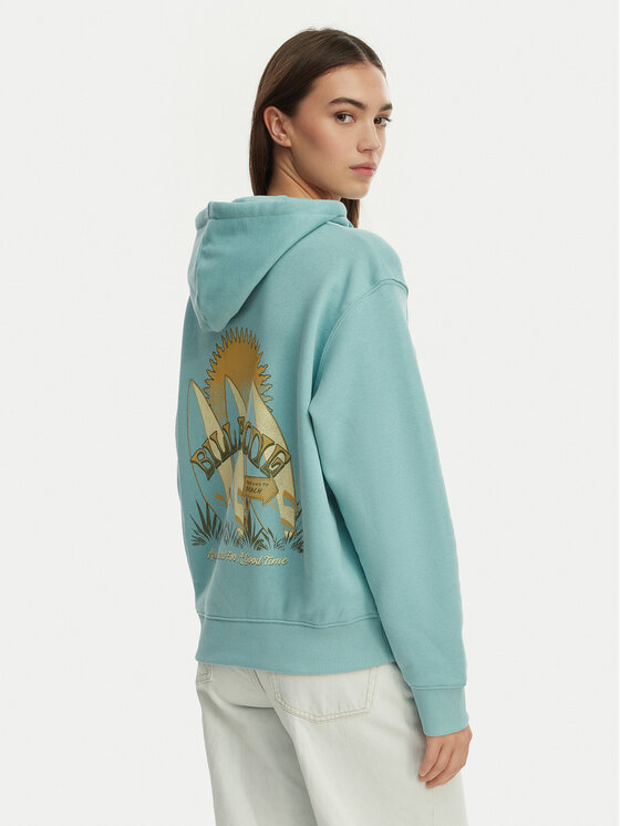 Billabong Billabong Majica dugih rukava Ready And Set EBJSF00184 Tirkizna Loose Fit