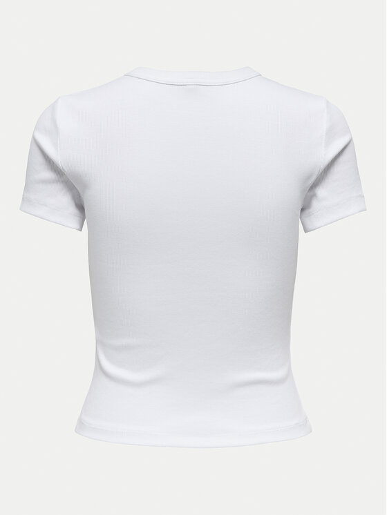 ONLY ONLY Тишърт Val 15339774 Бял Slim Fit