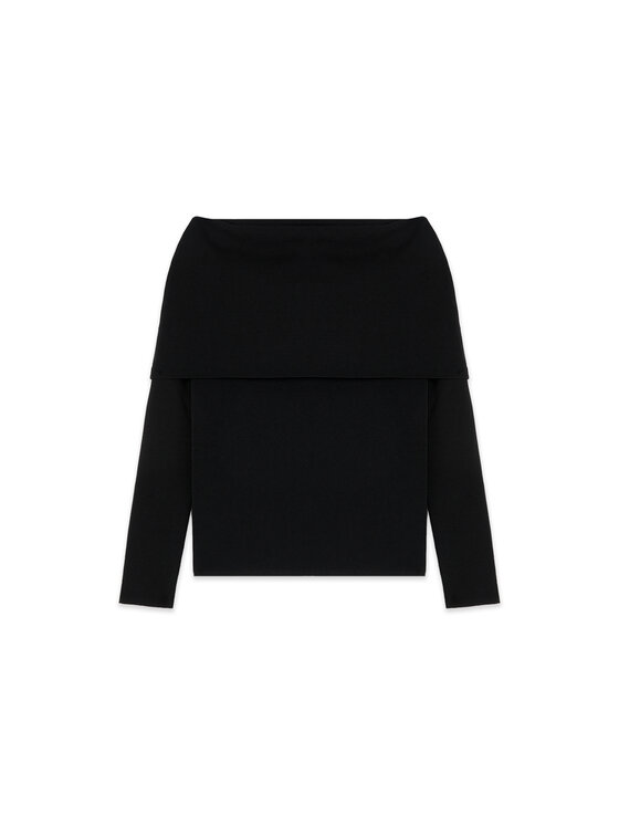 Oltre Oltre Sweter M396J005653N033 Czarny Regular Fit