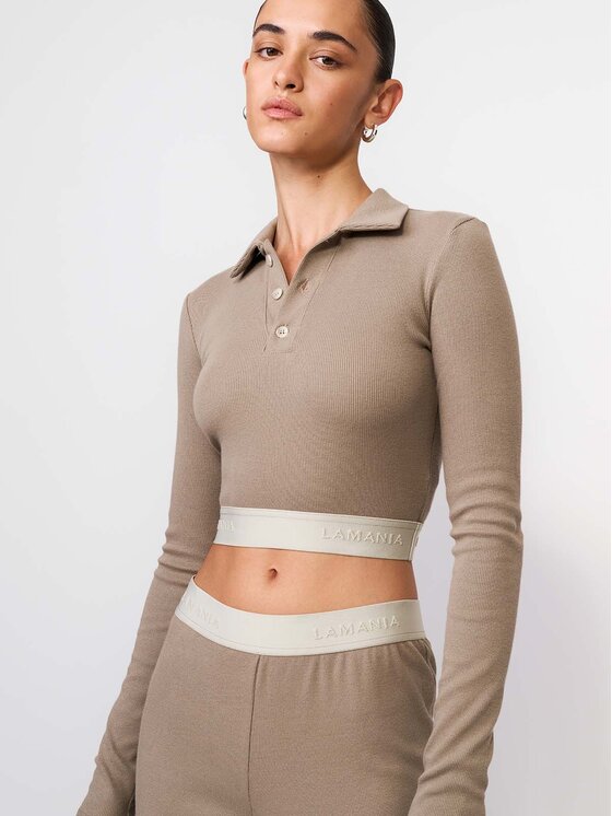 La Mania La Mania Halenka OTTILE LONGSLEEVE Béžová Basic Fit