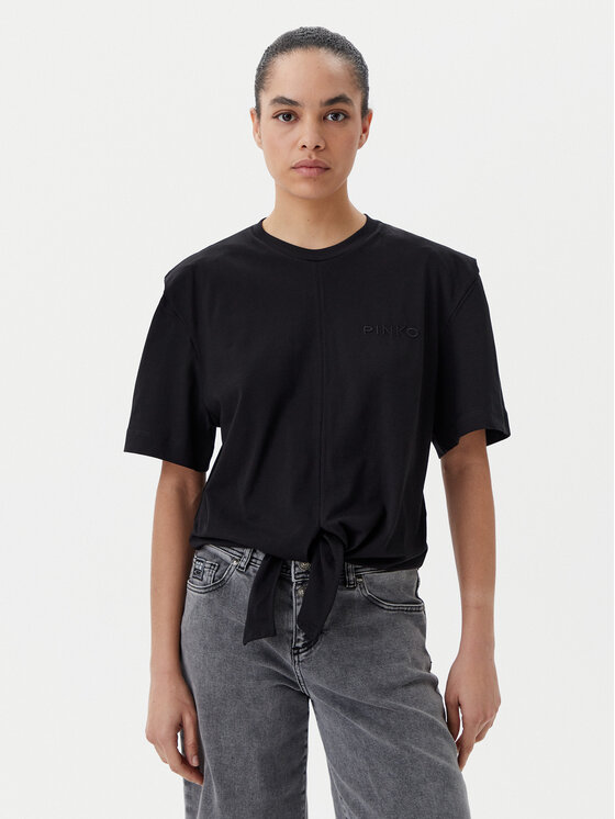 PINKO PINKO Tricou Tuca 105015 A2ID Negru Regular Fit
