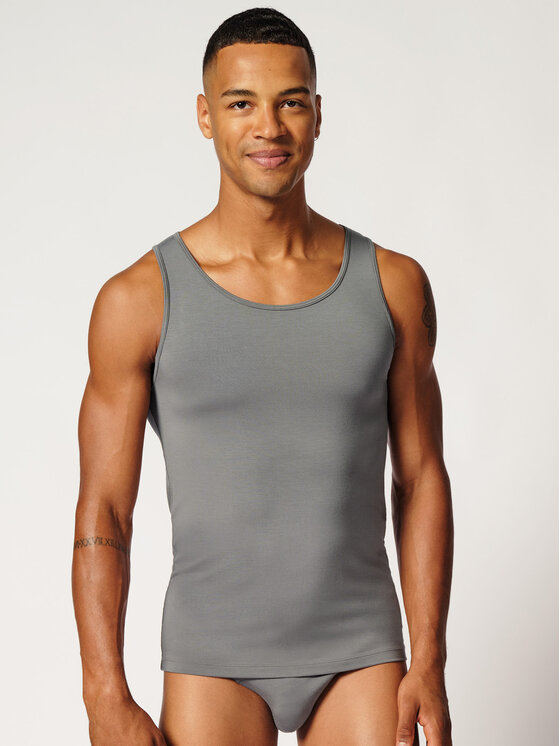 Skiny Skiny T-Shirt 81423 Srebrny Slim Fit