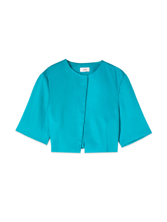 Oltre Oltre Giacca da abito R087R102528N025 Turchese Cropp Fit